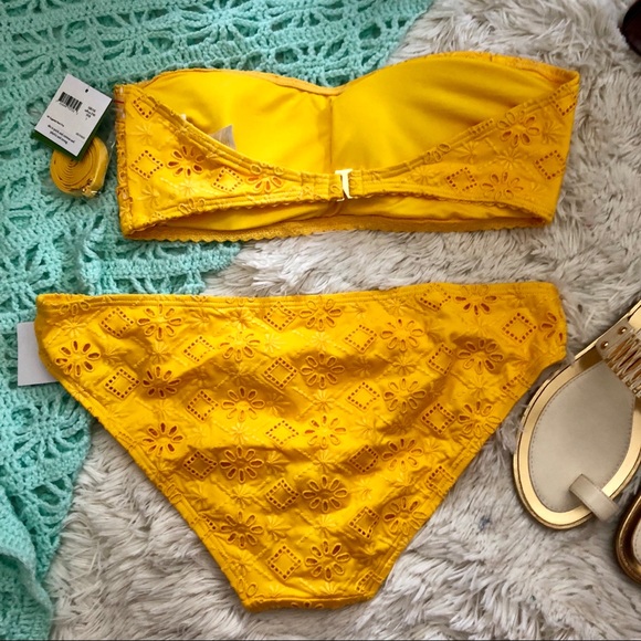 NWT Kate Spade Eyelet Saffron Bikini Set - Picture 7 of 7